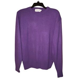 Weekends in California Mens Vtg Purple Crewneck Sweater Large Soft Knit Pullover